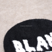 Fabrication OEM, bonnet en mohair personnalisé avec logo Y2K, bonnet d'hiver en jacquard moelleux de haute qualité