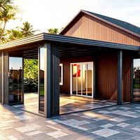 Véranda en aluminium sur mesure avec écran de confidentialité à lames coulissantes, structure autoportante en verre pour patio