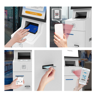 Máquina de emisión de tarjetas segura de pie para bibliotecas, quiosco de autoservicio con dispensador de efectivo