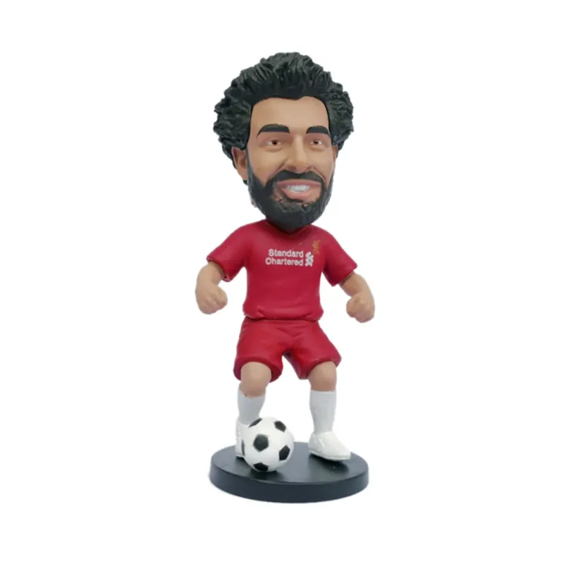 Kunden spezifische Mini-Plastik figur Sport fußballspieler Sportler Action figuren Großkopf Fußballspieler Figur