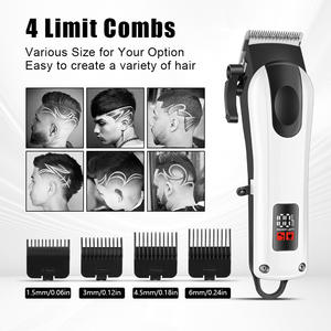 Rasoir électrique sans fil professionnel S12, tondeuse, grand écran numérique, machine à couper les cheveux pour barbier, utilisation domestique pour hommes, USB - Product Image 4