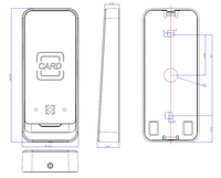 Lecteur de contrôle d'accès ZQR377 B/S QR + RFID 13.56MHz avec sortie RS485 et Wiegand26/34 pour système de contrôle d'accès