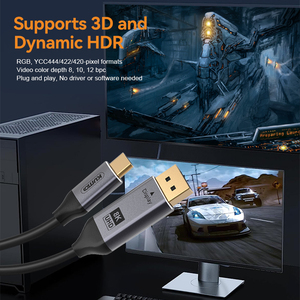 Câble vidéo USB-C vers DP haute définition 8K, câble USB Type C haute vitesse vers DisplayPort 1.4 - Product Image 3