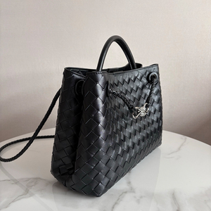 Borsa Intrecciata di Lusso in Vera Pelle per <span class=keywords><strong>Donna</strong></span>, <span class=keywords><strong>Grande</strong></span> Capacità, Nuova Borsa a Mano in Pelle Bovina, <span class=keywords><strong>Grande</strong></span> Borsa a Tracolla in Vera Pelle - Product Image 2