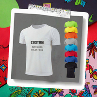 Groothandel op maat bedrukte effen witte T-shirts met patroon voor promotie en verkiezingscampagnes voor heren, gebreide stof