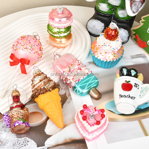 Wholesale High Quality Handmade <b>Glass</b> Christmas <b>Ornaments</b> Custom Shape Size Full Color Printing Personalization Durable - Product Image 4