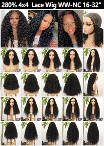 Letsfly Promotion 46$ Perruques Lace Closure 4x4 Densité 280% Cheveux Humains 100% Jerry Curly Straight 14-34 Pouces Cheveux Vierges 10A - Product Image 3