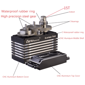 Yipinservo 8.4V 130kg.cm Motor sin Escobillas, Servo de Gran Torque de Molde Privado, Alta Velocidad, Accesorios para Coches y Barcos RC a Escala 1/5 - Product Image 3