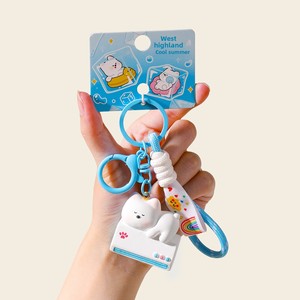 Porte-clés léger en peluche <span class=keywords><strong>West</strong></span> Highland Original Summer Cooling, en résine, sûr, mignon, pour sac, pendentif, cadeau pour ami, vente en gros - Product Image 4