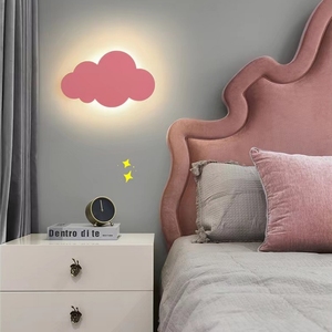 Modern Design Indoor Iron Art Cloud Shaped Lamp Kids Room <strong>Nursery</strong> School Decorative <strong>Wall</strong> <strong>Lights</strong> - Product Image 2