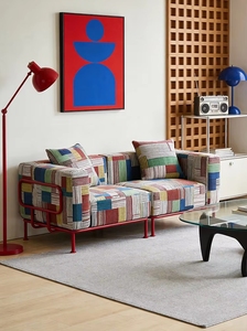 Ensemble de canapés modulaires pour salon au design moderne avec tissu et <span class=keywords><strong>bois</strong></span> massif, une table de mahjong confortable - Product Image 2