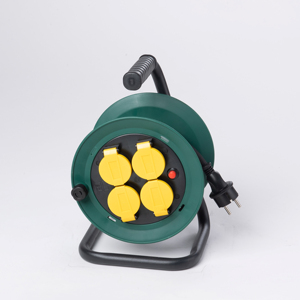 4 कान संपर्क सॉकेट 25 मीटर 230v आउटडोर धातु स्टैंड रैपावर कॉर्ड प्लग एक्सटेंशन केबल रीलप्लग - Product Image 4