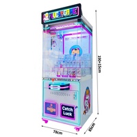 Machine à griffes d'arcade commerciale en métal pour jouets en peluche, à monnayeur et accepteur de billets