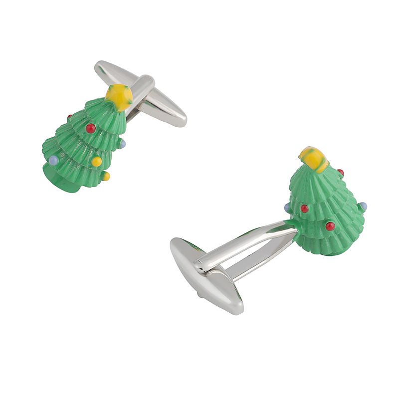 Christmas Cuff Links Tie Clips Set Pearl Beaded Necklace Men Cufflinks Novely Formal Stud Sert Shirt Cuff Link And Stud Sert