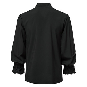 Chemise de <span class=keywords><strong>pirate</strong></span> blanche à volants pour homme, style vintage Renaissance victorien steampunk, costume de vampire, <span class=keywords><strong>chemisier</strong></span> pour fête d'Halloween, cosplay - Product Image 5