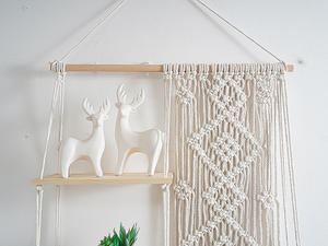 Colgador <span class=keywords><strong>de</strong></span> plantas <span class=keywords><strong>de</strong></span> cuerda tejida <span class=keywords><strong>para</strong></span> decoración artística, estante <span class=keywords><strong>de</strong></span> macramé tejido a mano <span class=keywords><strong>de</strong></span> estilo bohemio <span class=keywords><strong>de</strong></span> 3 niveles, estantes <span class=keywords><strong>de</strong></span> madera <span class=keywords><strong>para</strong></span> pared - Product Image 5