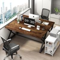Bureau en chêne de 1.4 mètres de long pour la maison vintage Bureau d'ordinateur en bois au design moderne pour les jeux à domicile