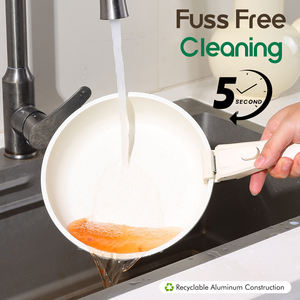 Expédition directe depuis les États-Unis, 5 pièces, ensemble de casseroles et poêles, revêtement antiadhésif en céramique, ensemble de batterie de cuisine <span class=keywords><strong>avec</strong></span> poignées amovibles et couvercles, compatible induction - Product Image 6