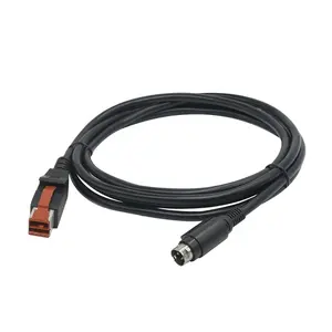 Hosiden Mini Din 3 Pin Naar 24V Poweredusb Kabel Aangedreven Usb-kabel Voor Printer Machine