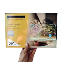 Tableau de dessin LED en acrylique pour enfants, tableau lumineux avec support, marqueurs et lingettes, tableau effaçable réutilisable, cadeau idéal