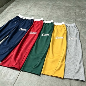 Pantalones Deportivos Vintage de Alta Calidad para Hombre, Estilo Patchwork, Pierna Ancha, Holgados, con Cordones Ajustables - Product Image 1