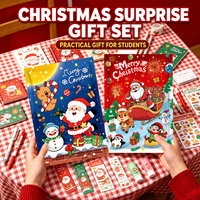 Grand sac cadeau de Noël, papeterie festive, elfe, pingouin, bonbons, canne en sucre, surprise, kit de récompense pour enfants, boîte de fêtes, joyeux Noël