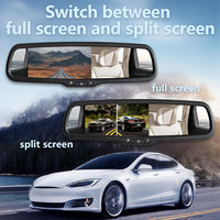 5 inch Full HD 2K & 1080P Dual Lens Auto Video Recorder Achteruitkijkspiegel Dashcam BSD ADAS Loop Recording 1 Jaar Garantie