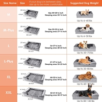 Lit pour chien de grande taille en mousse à mémoire de forme avec côtés imperméables, orthopédique, antidérapant et mousse alvéolée, grand canapé-lit pour chien