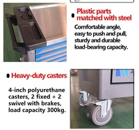 Carrito de Herramientas para Mantenimiento Automotriz de 7 Cajones, Superficie de Trabajo de Acero Inoxidable+ABS, Juego de Herramientas de 245 Piezas Resistente al Aceite, Taller de Reparación Automotriz 4S