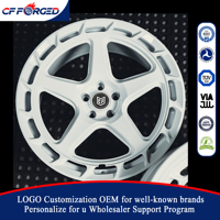 Offre Spéciale Jantes Forgées 6061-T6 Blanc Brillant à 5 Branches 20 21 Pouces 5x114.3 pour Shelby GT500 Conception Personnalisée OEM ODM Course