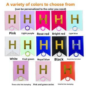 Bannière en papier doré à motif queue d'hirondelle pour joyeux anniversaire, décoration <span class=keywords><strong>de</strong></span> fête, fournitures <span class=keywords><strong>de</strong></span> fête, drapeau - Product Image 3