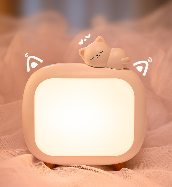Children Night Light Cute Sleep Cat Silicone Light