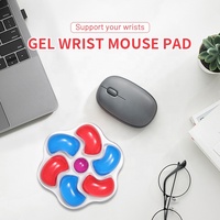 Tapis de souris en forme de moulin à vent, tapis de souris de dessin animé, tapis de souris transparent rouge cristal, repose-poignet, tapis de souris de jeu pour la maison et le bureau