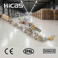 Ligne de production de palettes en bois entièrement automatique HICAS SF1000 |   Norme EPAL/EUR 4-6 palettes/min |   Sie Schneider AirTac CE