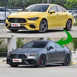 Adatto per Benz una <span class=keywords><strong>classe</strong></span> W177 2020-2022 modificato in stile A45 <span class=keywords><strong>AMG</strong></span> contengono assemblaggio <span class=keywords><strong>paraurti</strong></span> anteriore con griglia e labbro posteriore - Product Image 6