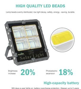 <span class=keywords><strong>Projecteur</strong></span> <span class=keywords><strong>solaire</strong></span> LED haute puissance, étanche, pour extérieur, <span class=keywords><strong>avec</strong></span> puce LED, 100, 200, 300, 400 Watts - Product Image 5