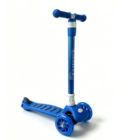 Trottinette Enfant Populaire à Trois Roues en Acier et Plastique, Réglable en Hauteur, Légère, Capacité de Charge 70kg, pour Extérieur