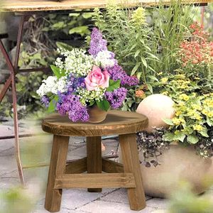 Support de plantes d'intérieur en <span class=keywords><strong>bois</strong></span> de pin sculpté à la main, <span class=keywords><strong>tabouret</strong></span>, support pour plantes en pot, décoration rustique style ferme, support décoratif pour plantes, carton - Product Image 6