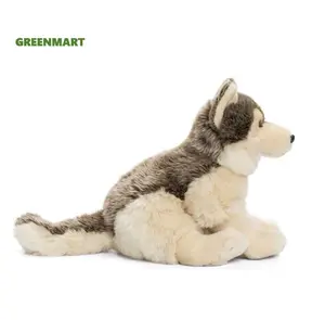 Greenmart गर्म बिक्री आलीशान खिलौने खेत पशु Oem Odm यथार्थवादी लग पशु खिलौने नई शैली यथार्थवादी वुल्फ भरवां पशु