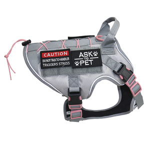 Rompi hewan peliharaan kustom Harness anjing taktis kerja untuk anjing jenis besar kait dan Panel <span class=keywords><strong>Loop</strong></span> untuk layanan tambal sulam anjing - Product Image 3