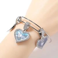 Bracelet ajustable personnalisé Gaovo avec breloque cœur photo Hip Hop, bracelet souvenir DIY pour hommes et femmes, bijoux en zircon, vente en gros