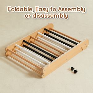 Asweets Toddler Montessori Marco <span class=keywords><strong>de</strong></span> escalada <span class=keywords><strong>de</strong></span> madera Patio interior Piklers Triangle Climber - Product Image 3