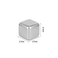 Vente chaude 4pc Réutilisable En Acier Inoxydable Whisky Pierres De Refroidissement Ensemble Glaçons Congelés Rapidement pour La Maison Bar Drinkware Accessoires