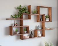 Étagère murale de rangement en bois rustique personnalisée de haute qualité, étagère murale flottante rectangulaire en bois massif de style ferme