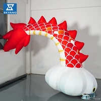 Modèle de personnage de dragon nuageux rouge gonflable géant personnalisé pour la décoration d'événements publicitaires commerciaux et de festivals en plein air