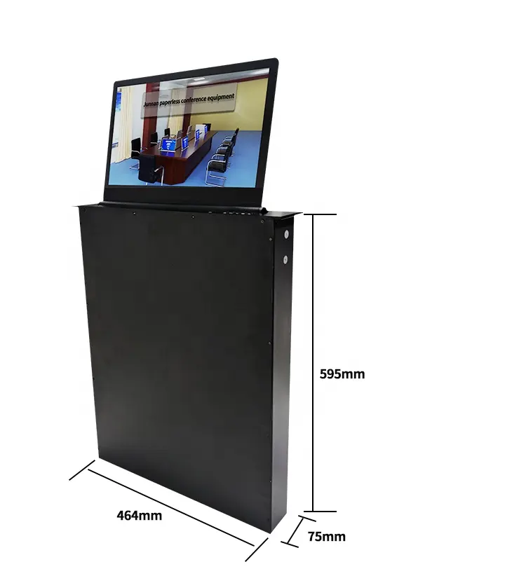 CCC-zugelassenes motorisiertes Desktop Hidden Computer Monitor Lift Stand Kit für Konferenz system