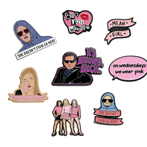 Pin de Solapa de Metal Esmaltado de Alta Calidad con Logotipo Personalizado, Diseño de Personaje de TV de Anime Divertido, Chicas Malas, para Sombrero - Product Image 1
