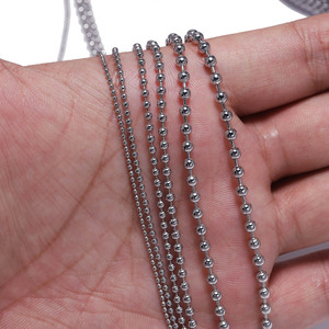 Kleidungsstück-Zubehör Schmuck-Halskette Ballkette 1,2 mm 1,5 mm 2 mm 2,4 mm 3 mm 3,2 mm 4 mm Edelstahl Perlen-Ballkette