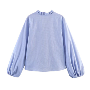 ZATRHMBM Primavera 2026 Nuova Collezione Camicia da <span class=keywords><strong>Donna</strong></span> in Popeline con Decorazioni Stratificate, Top Casual <span class=keywords><strong>Vintage</strong></span> a Maniche Lunghe - Product Image 3