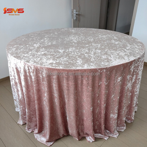 SMOOTH - Mantel Redondo de Terciopelo Arrugado de Alta Calidad al por Mayor para Bodas, Banquetes, Hoteles y Eventos - Product Image 1